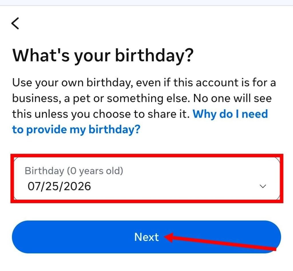 birthday date select kare
