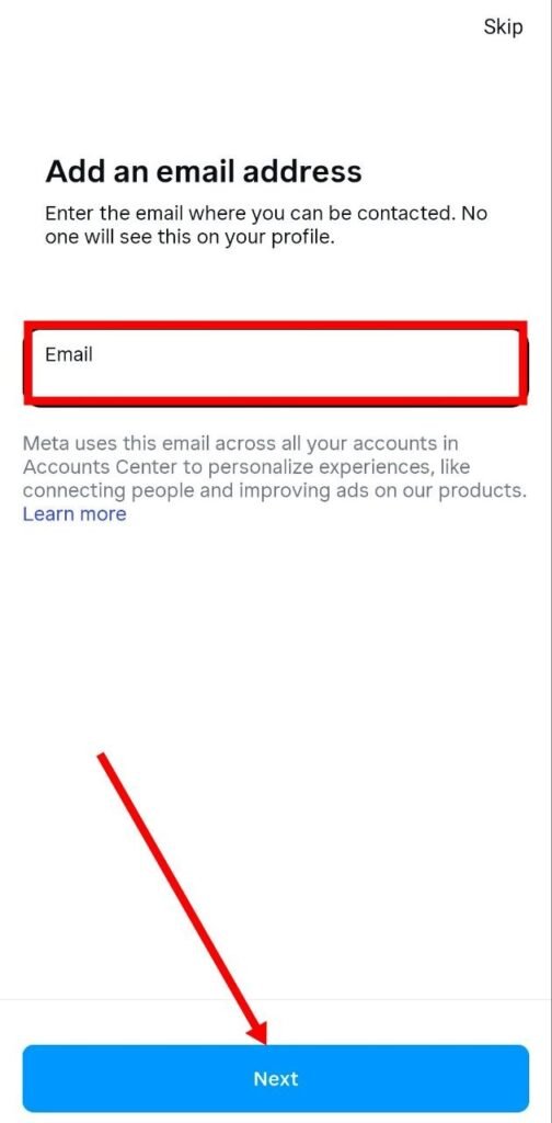 email address add kare