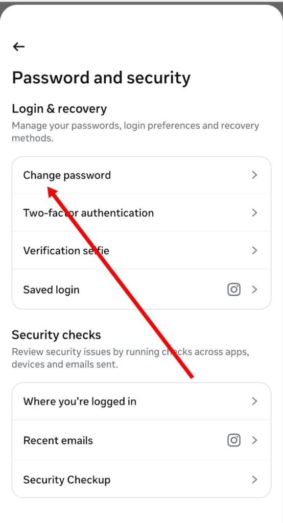 Change password par click kare