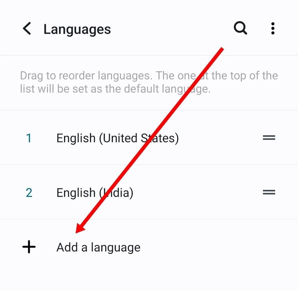 add a language par click kare