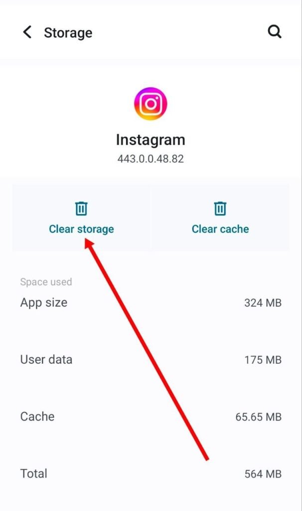 clear storage par click kare