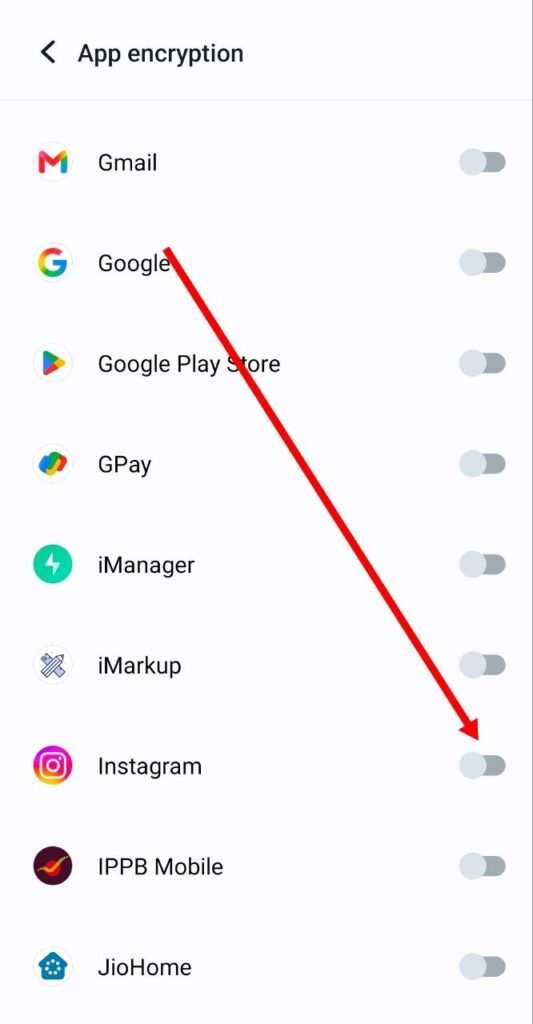 instagram app lock kare