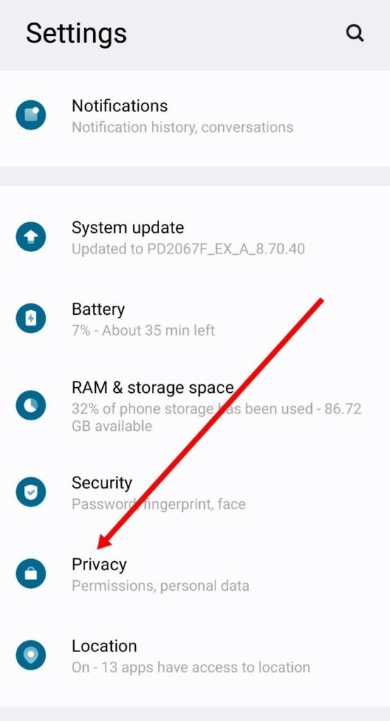 privacy par click kare
