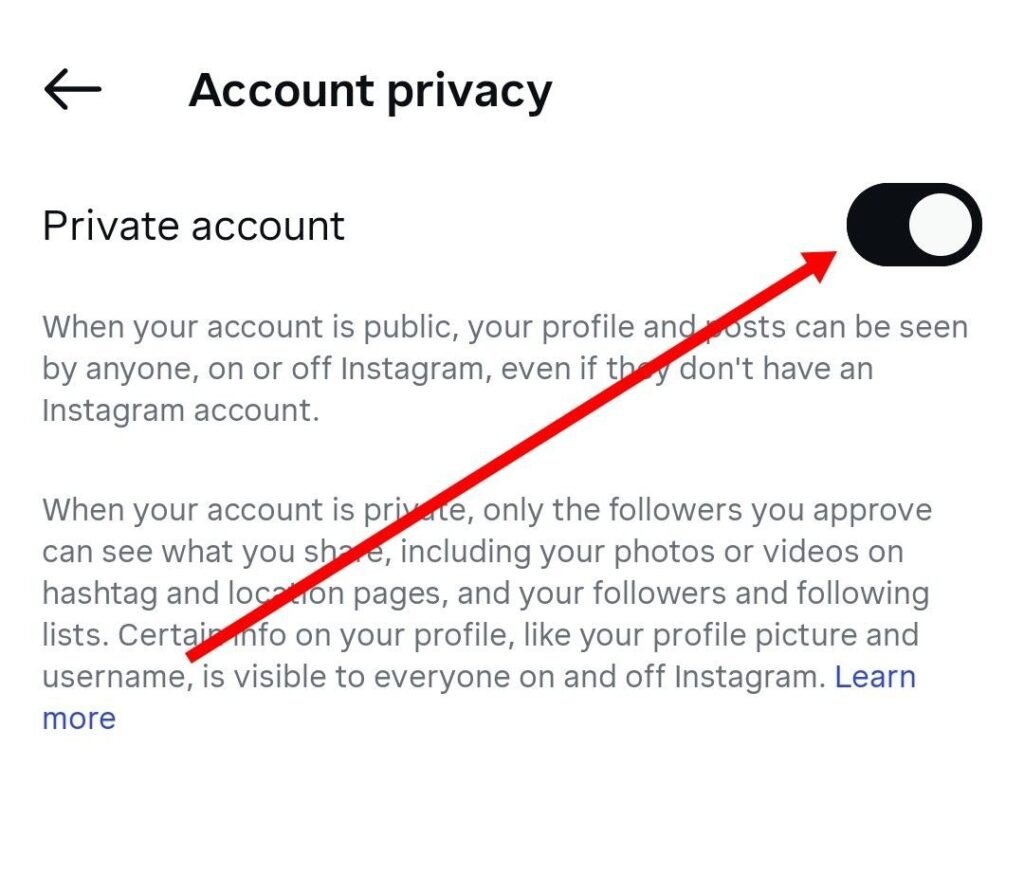 private account disable kare