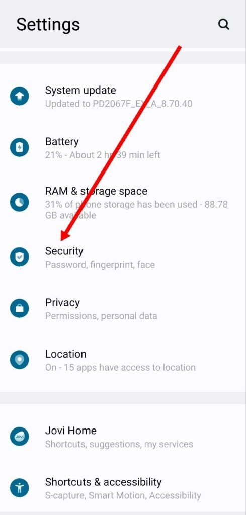 security par click kare