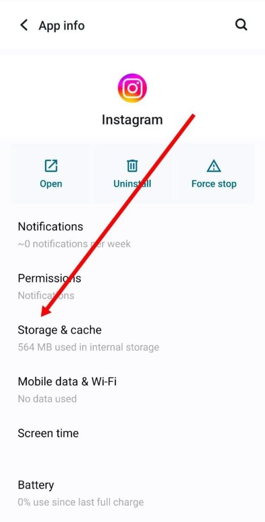 storage and cache ko select kare