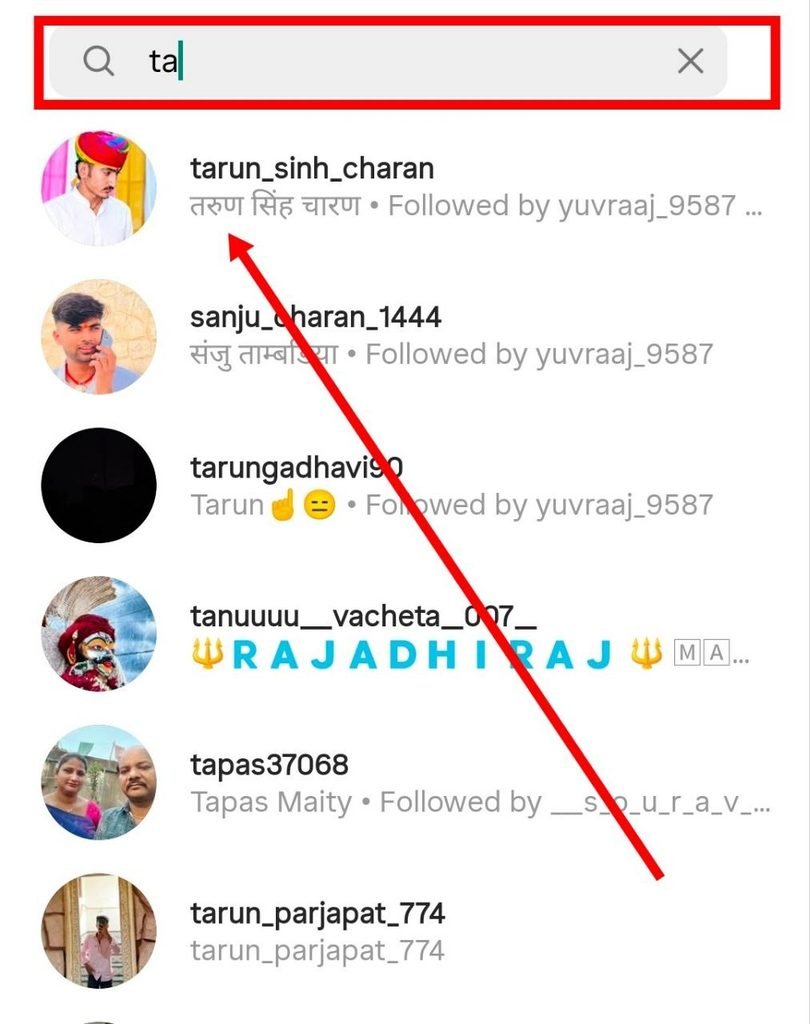 user search kare and select kare