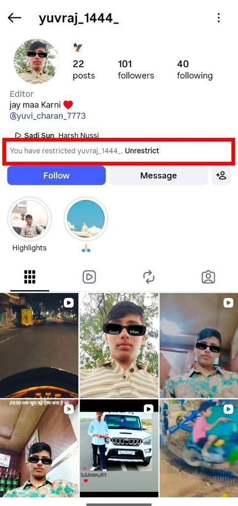 you have restrcted